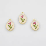 18K Gold pvd Rose flower Charm - Tarnish Resistant