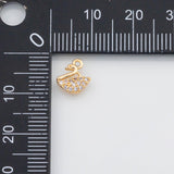 18K Gold PVD Swan Charm - Tarnish Resistant
