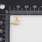 18K Gold PVD Fish whale Charm - Tarnish Resistant