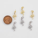 18K Gold PVD Snake Charm - Tarnish Resistant