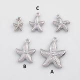 18K Gold PVD Starfish star fish Charm - Tarnish Resistant