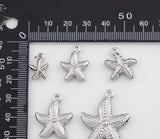 18K Gold PVD Starfish star fish Charm - Tarnish Resistant