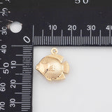 18K Gold PVD Tropical Fish Charm - Tarnish Resistant