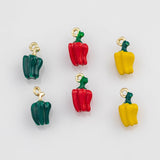 18K Gold pvd Bell peppers chili pepper Charm - Tarnish Resistant