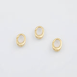 18K Gold PVD 22k Round Carabiner Clasp 10x16mm, Carabiner Lock Connector, Spring Push Gate Finding Bracelet - Tarnish Resistant