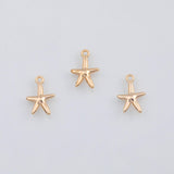 18K Gold PVD Star fish starfish charm - Tarnish Resistant
