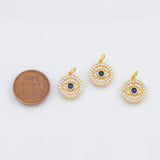 Gold PVD Plated Evil Eye Charm Tarnish Resistant