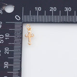Gold PVD Plated Cross Charm Tarnish Resistant