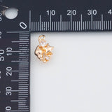 18K Gold PVD 22k dainty ocean beach charm 9x12mm star fish sea snail shell earrings s charms - Tarnish Resistant