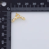 18K Gold PVD 22k h grasping ring connector charm 13x17mm pendant charms - Tarnish Resistant