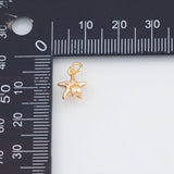 18K Gold PVD 22k dainty starfish star fish ocean beach charm 8mm earrings s charms - Tarnish Resistant