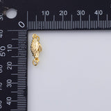 18K Gold PVD 22k hshake connector charm 6x16mm pendant charms - Tarnish Resistant