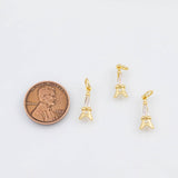 18K Gold PVD Eiffel tower 6x14mm 22k pendant charms - Tarnish Resistant