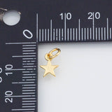18K Gold PVD 22k Star 6mm Charm Pendant Charms - Tarnish Resistant