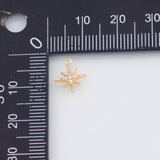 18K Gold PVD Dainty north star charm 9x10mm 22k pendant charms - Tarnish Resistant