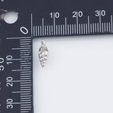 18K Gold PVD dainty sea snail shell ocean beach charm 12x5mm earrings s charms - Tarnish Resistant
