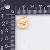 18K Gold PVD 22k butterfly charm 14mm freem coin pendant charms - Tarnish Resistant