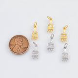 18K Gold PVD Paint Brush Paintbrush Charm 6x14mm 22k Pendant Charms - Tarnish Resistant