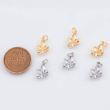 18K Gold PVD Marijuana leaf charm 12x8mm 22k pendant charms 420 - Tarnish Resistant