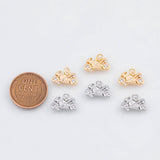 18K Gold PVD Dainty Motorcycle Charm 12x7mm 22k Earrings s Charm Charms - Tarnish Resistant