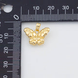18K Gold PVD Butterfly Charm 12x17mm 22k Pendant Charms - Tarnish Resistant