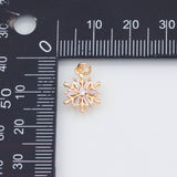 18K Gold PVD Snowflake Charm 10mm 22k Pendant Charms - Tarnish Resistant