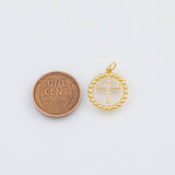 18K Gold PVD Cross Charm Charm 15mm 22k Pendant Charms - Tarnish Resistant