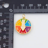 18K Gold PVD Fuck spinner charm 20mm pendant charms - Tarnish Resistant