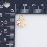 18K Gold PVD Dainty Man on the Moon Face Charm 13x10mm 22k Earrings s Charm Charms - Tarnish Resistant