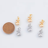 18K Gold PVD Starfish clam shell oyster ocean beach charm 10x7mm 22k pendant charms - Tarnish Resistant