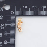 18K Gold PVD Seahorse sea horse charm 15x6mm charm 22k pendant charms - Tarnish Resistant