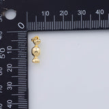 18K Gold PVD 22k cy wrapper charm 5x15mm pendant charms - Tarnish Resistant