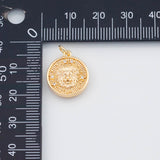 18K Gold PVD Lion charm 15mm lion head 22k pendant charms - Tarnish Resistant