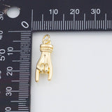 18K Gold PVD H sign rock peace charm - Tarnish Resistant