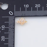18K Gold PVD Planet Saturn charm - Tarnish Resistant