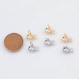 18K Gold pvd Fish charm - Tarnish Resistant