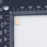 18K Gold PVD Lock star charm - Tarnish Resistant