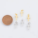 18K Gold PVD Cross charm - Tarnish Resistant