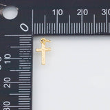 18K Gold PVD Cross charm - Tarnish Resistant
