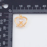 18K Gold PVD Pretzel charm - Tarnish Resistant
