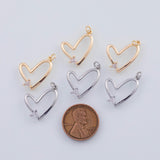 18K Gold PVD Heart charm - Tarnish Resistant
