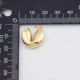 18K Gold PVD tune cookie charm 14x18mm 22k pendant charms - Tarnish Resistant