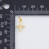 18K Gold PVD North star charm 9x14mm pendant charms - Tarnish Resistant