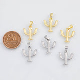 18K Gold PVD Psi Charms 15x15mm Greek Letter Psychology White Gold Charms - Tarnish Resistant