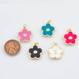 18K Gold PVD Enamel Dainty Heart 6mm Pendant Charms - Tarnish Resistant