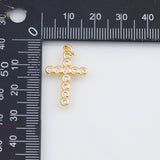 18K Gold PVD Cross charm 15x22mm pendant charms - Tarnish Resistant