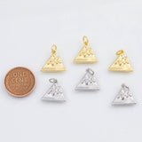 18K Gold PVD Mountain charm 14x14mm snow capped 22k pendant charms - Tarnish Resistant