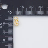 18K Gold PVD Dainty heart lock charm 6x8mm pendant charms - Tarnish Resistant