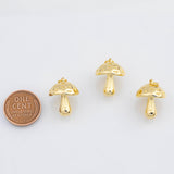 18K Gold PVD Mushroom charm - Tarnish Resistant