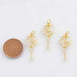 18K Gold PVD Moon Star charm - Tarnish Resistant